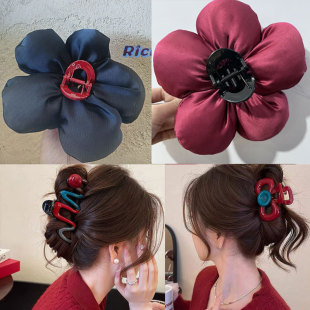 Pumpkin brown for whitening Spring and summer knitted wide-brimmed hair band 2025 New style hairpin hair band high head band Elegant headband for women pic 5