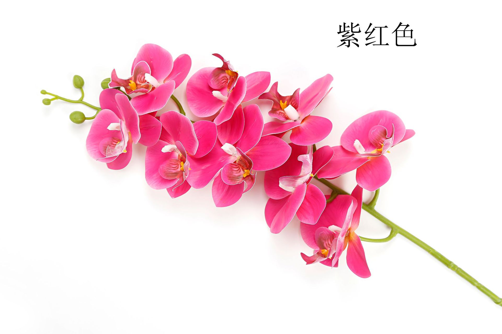 Artificial Phalaenopsis artificial flower home decoration artificial flower hand feel film 9-head Phalaenopsis artificial flower factory wholesale pic 6