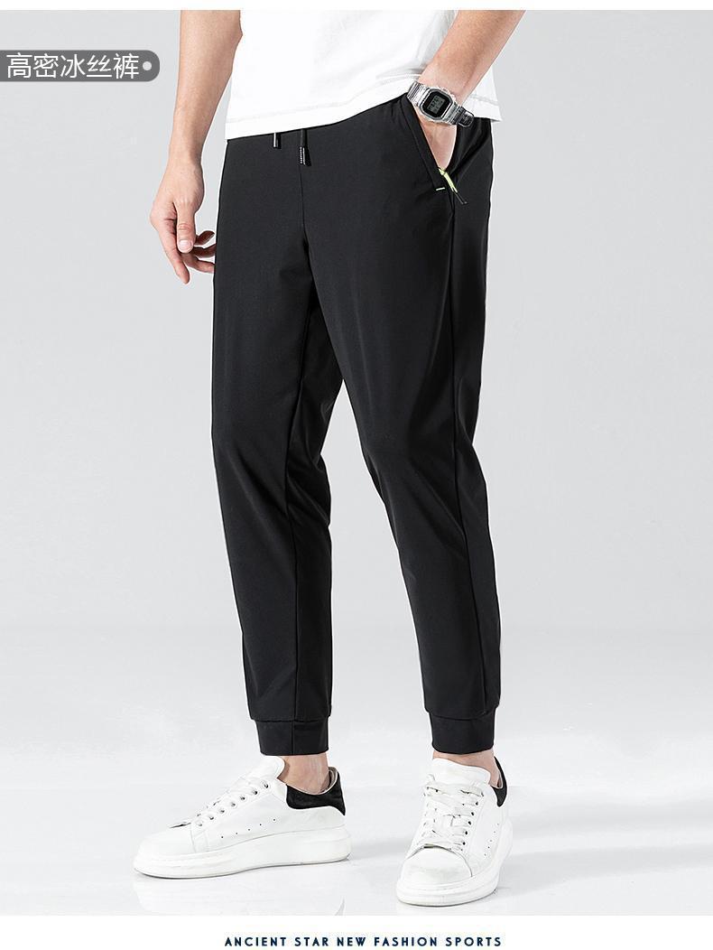 冰丝裤男士夏季超薄款网眼速干运动休闲长裤宽松加肥加大码空调裤详情19