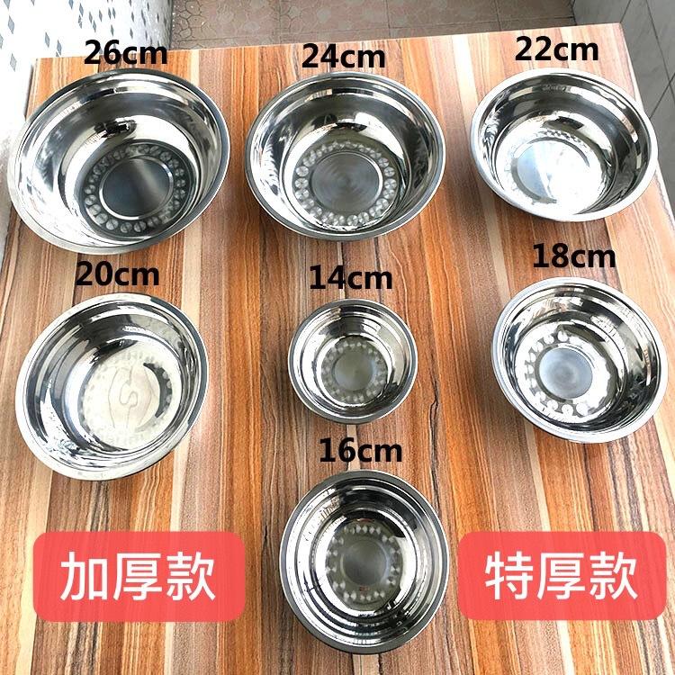 Stainless steel non-magnetic soup bowl, round, deepened and thickened soup bowl, multi-purpose vegetable bowl, school, restaurant, cafeteria gift promotion pic 4