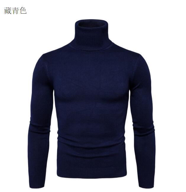 High-neck sweater for men, Korean-style slim-fit sweater, lapel woolen sweater for men, thick base knitted sweater for export pic 53