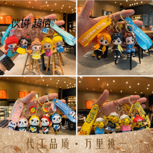 卡通钥匙扣 毛绒 麻衣熊玩偶书包挂件创意小熊包包挂饰可爱布娃娃详情21