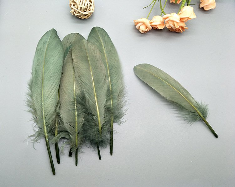 High-quality goose feathers, hard and fluffy, wholesale in stock, DIY colorful feathers, wedding decoration materials, white goose feathers pic 32