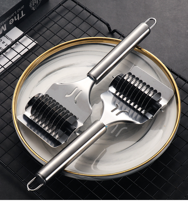 Stainless steel hand-made noodle cutting tools, noodle cutter, manual noodle machine, new household rolling noodle knife, cutting noodle knife pic 11