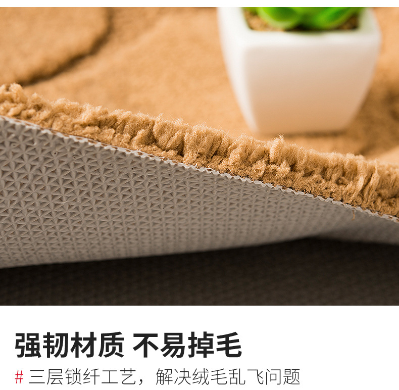 大达欧式卧室床边地毯简约纯色浴室厨房卫生间厚绒吸水脚垫详情20