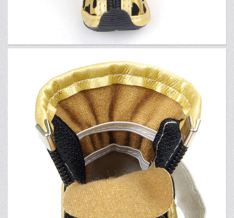Fabricante al por mayor clásico leopardo color PU pet shoes ofertas especiales productos para mascotas suela suave antideslizante perro zapatos pic 7
