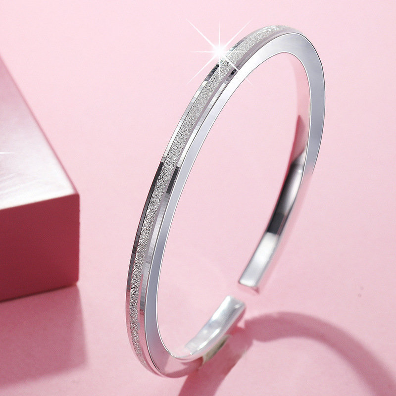 Circular meteor shower silver-plated bracelet, a simple and youthful silver jewelry bracelet with an ins design sense for women, as a gift for your girlfriend pic 48