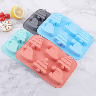 Christmas tree cake mold creative 6-hole silicone cake mold kitchen baking utensils DIY chocolate cake mold pic 9