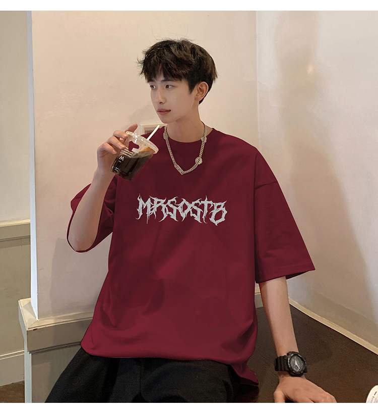 Camiseta de manga corta americana de algodón pesado hombre 2024 nuevo verano hombre retro country trend oversize pic 24