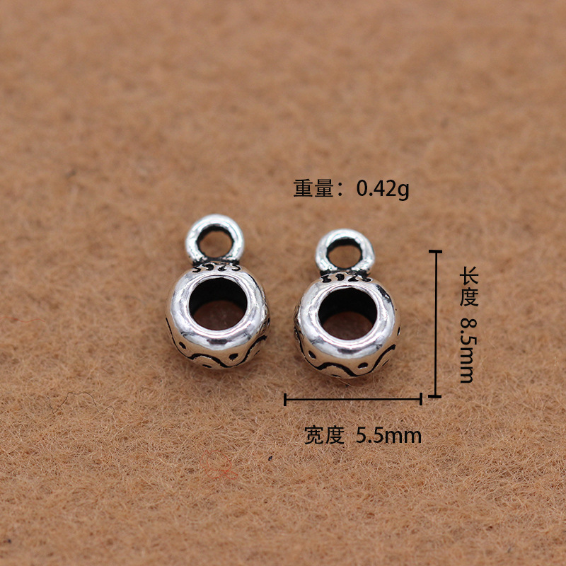S925泰银挂件隔珠DIY饰品配件银泰银饰品挂件批发详情11