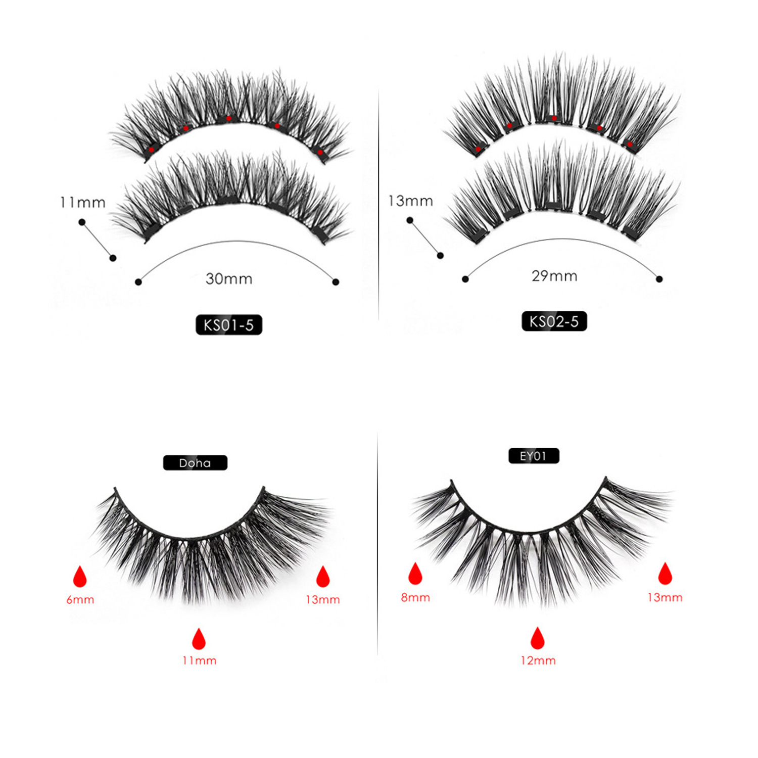 Magnetic eyeliner liquid set with tweezers, glue-free magnetic new natural quantum magnet false eyelashes pic 1