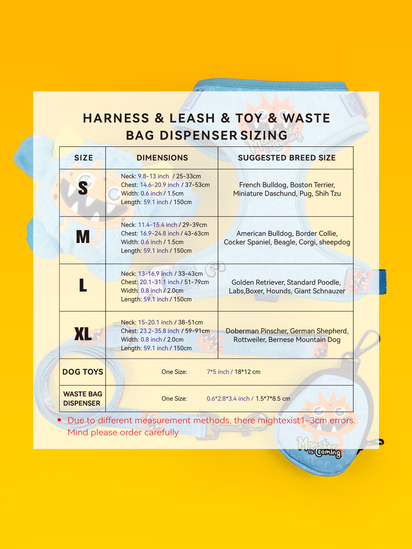 跨境工厂直发宠物胸背牵引绳毛绒玩具垃圾袋收纳包四件套万圣节详情3