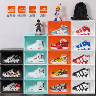 加厚防尘aj鞋盒球鞋收纳盒透明抽屉式鞋子收纳神器塑料网红鞋柜详情15
