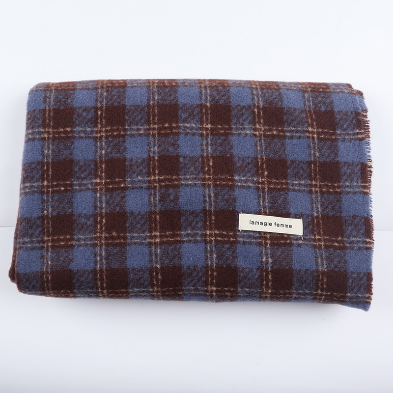 新款复古高级感仿羊绒围巾女冬季小香风气质时尚披肩围脖两用学生详情5