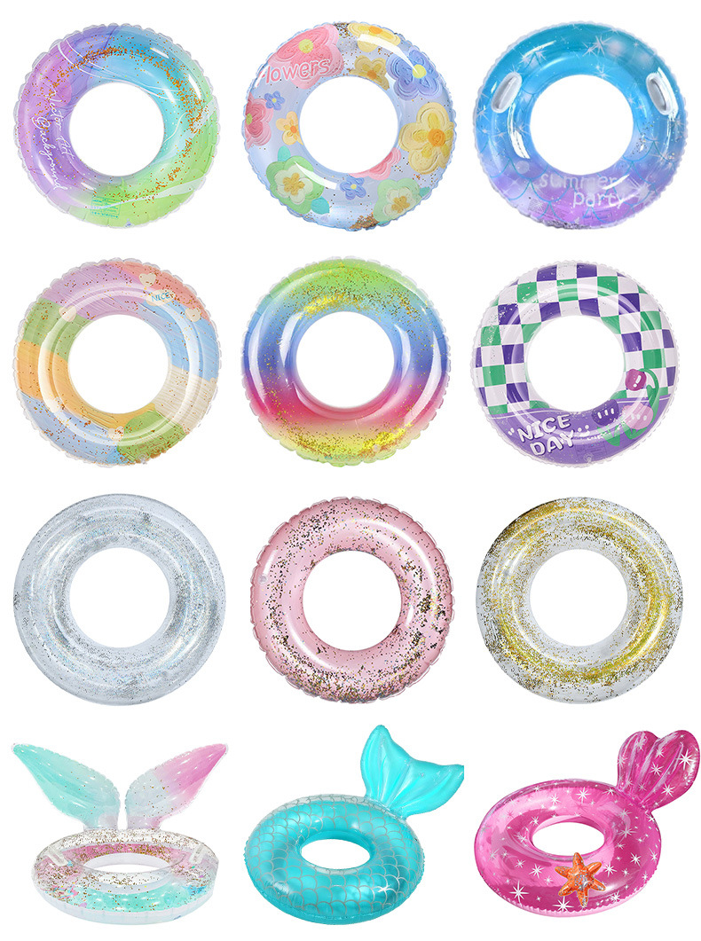 Wholesale of cross-border best-selling new swimming rings, sequined starry sky swimming rings, water swimming rings, adult armpit life buoys pic 5