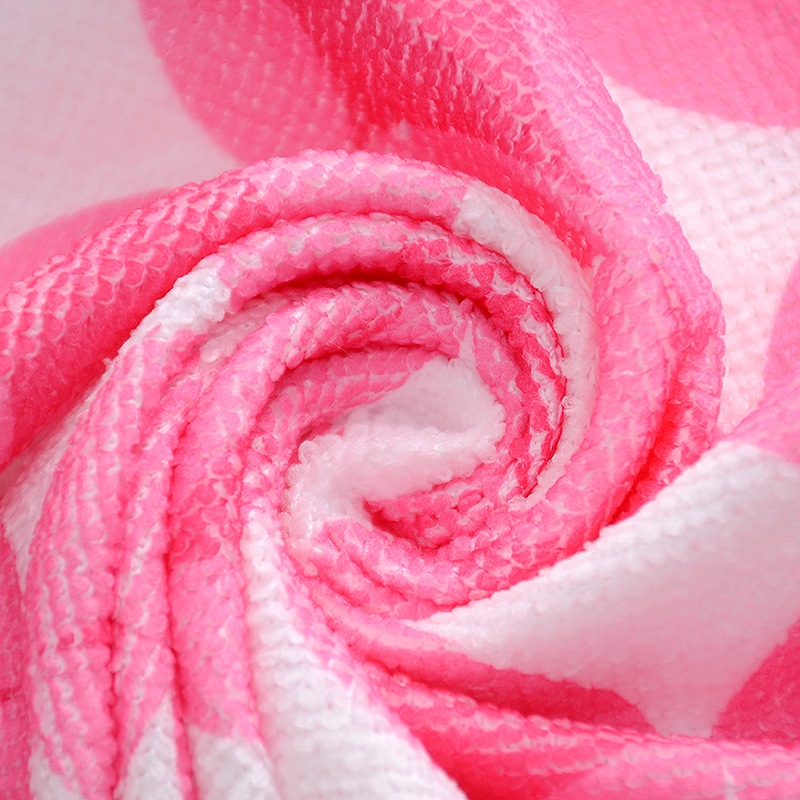 Wholesale of custom-made warp knitted fiber printed square towels 30*30 multi-functional absorbent cleaning thickened cloths pic 12