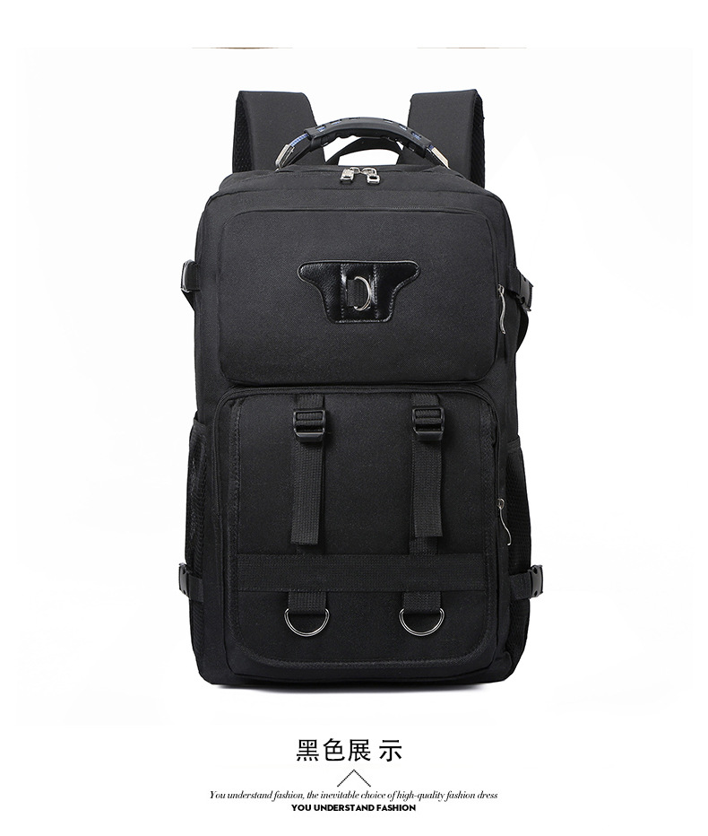 跨境新款个性潮男士功能多帆布双肩包大容量户外透气耐磨旅行背包详情26
