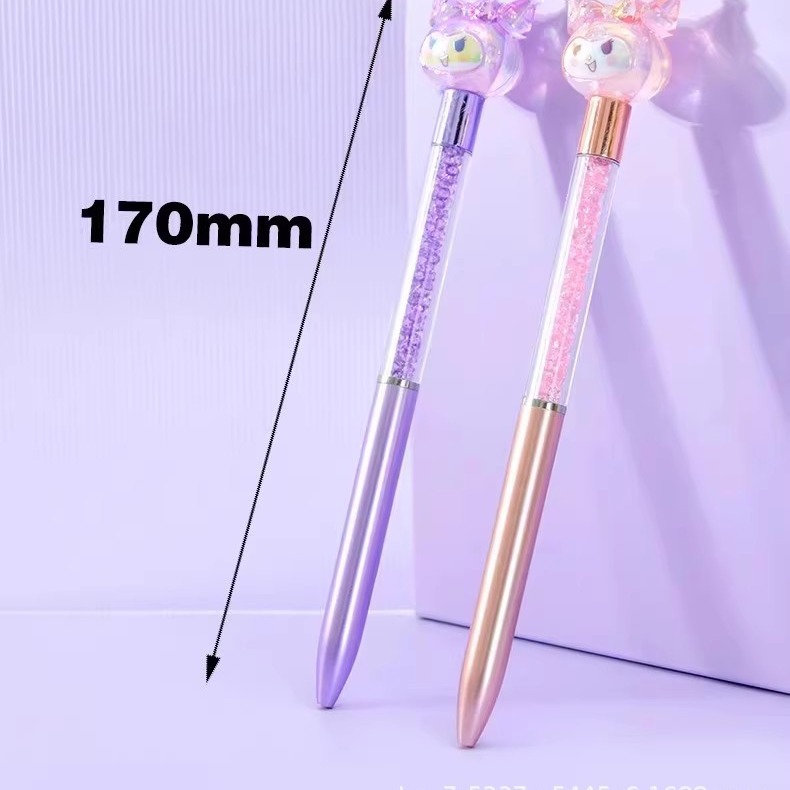 New cartoon Amigi crystal gel pen, Kuromi Creative shiny water diamond high appearance level signature pen pic 9