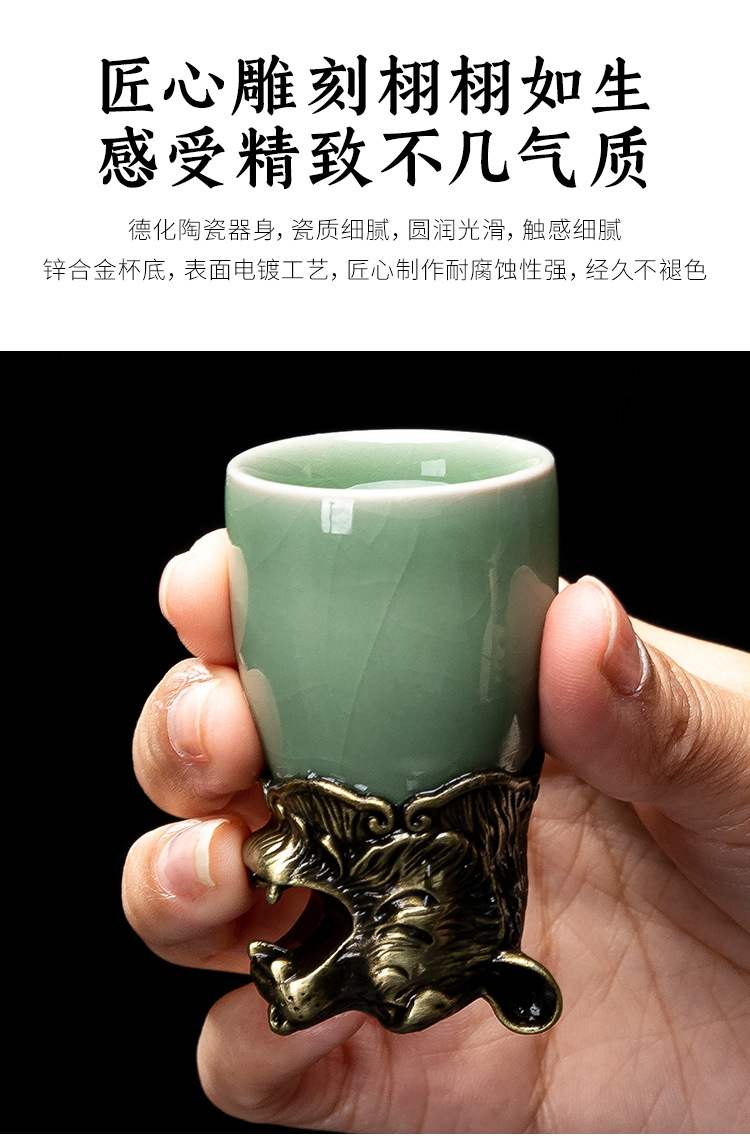 Ceramic wine sets, twelve Chinese zodiac animal heads, white spirit cups, wine dividers, gift wine glasses, high-end gift box packaging set gifts pic 13