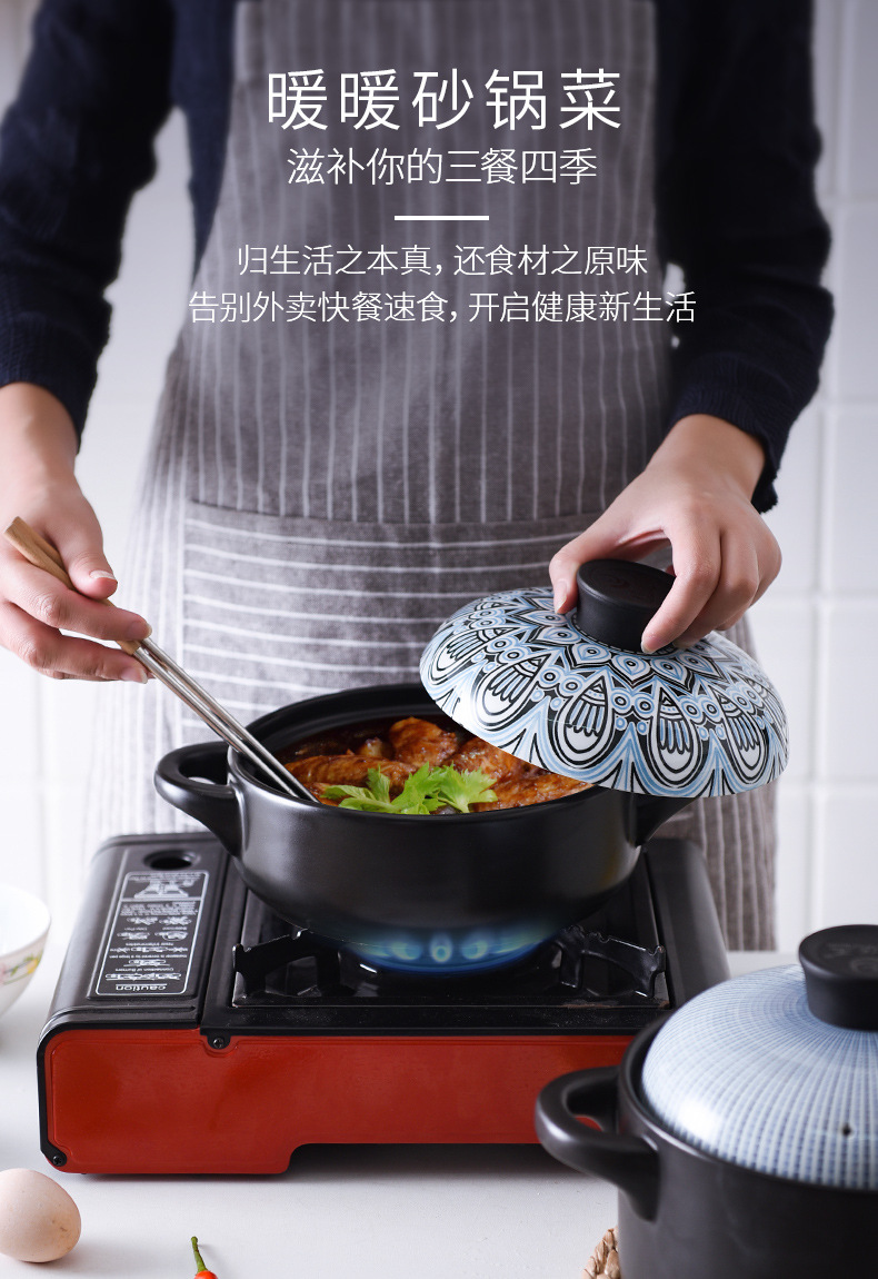 Tao Bao Wang, Time Pot, Clay pot, stew pot, household gas clay pot, earthenware pot, clay pot, soup pot, gift consignment pic 5