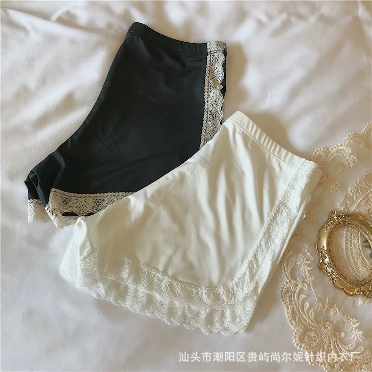 Summer anti-glare safety pants with lace edges and leggings. Women can wear high-waisted anti-glare pants on the outside and safety shorts on the inside pic 12