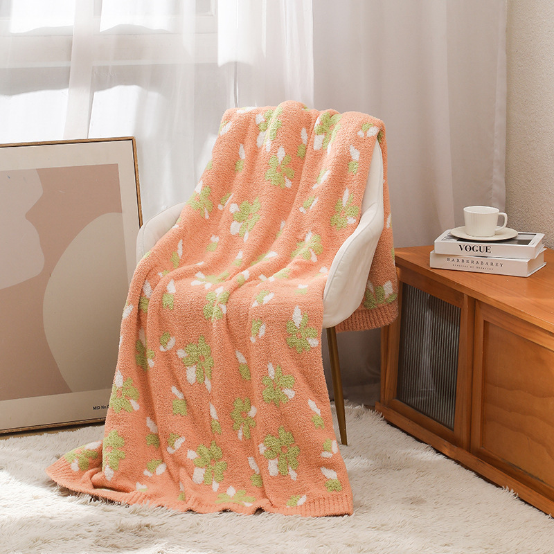 ins Country Style Class A half-sided velvet blanket Homestay bed flag decoration blanket Soft knitted sofa nap blanket pic 9