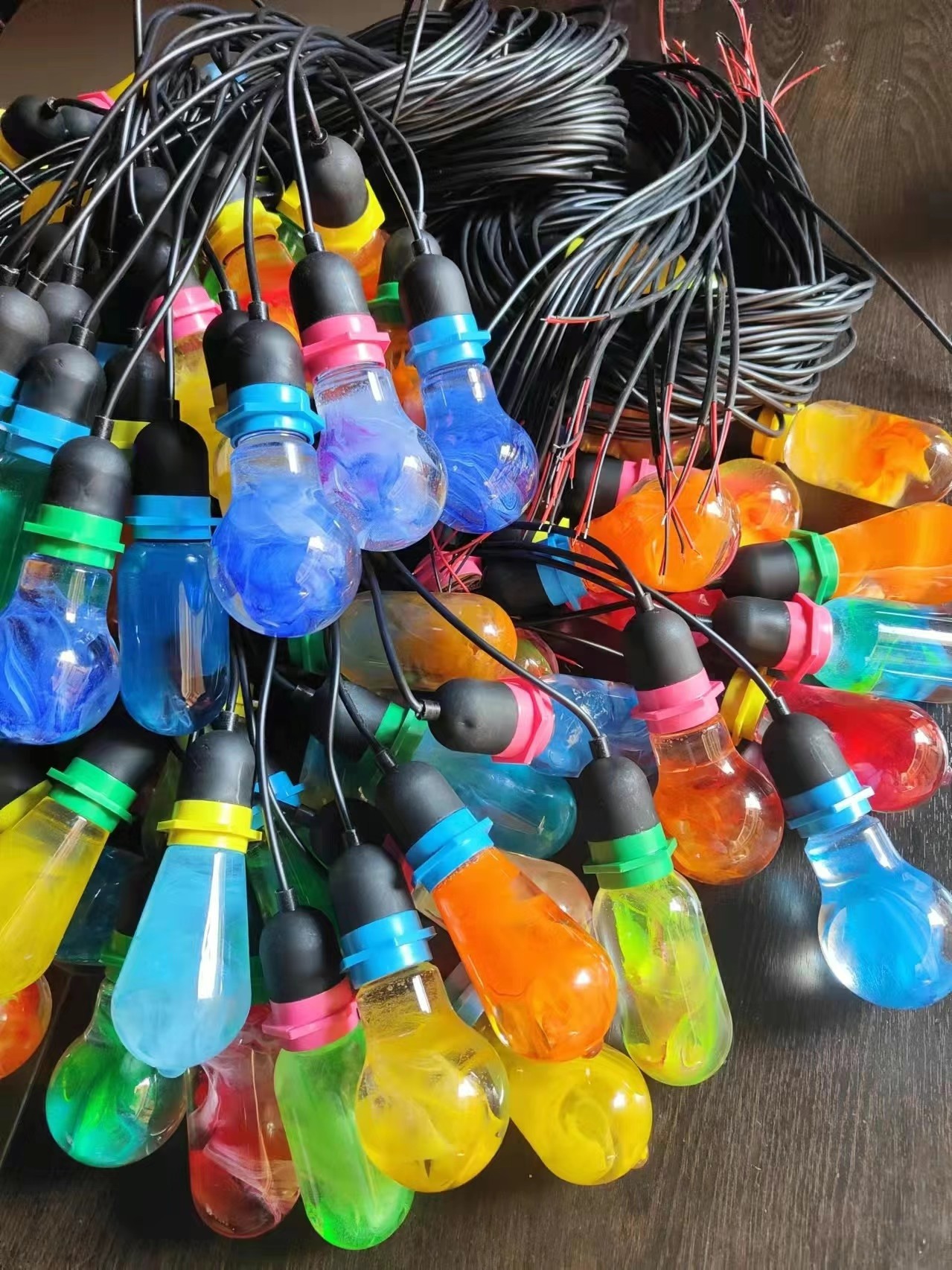 led seven-color glazed amber lamp, wishing bottle, tree lighting decorative lamp, outdoor waterproof, popular hanging tree chandelier pic 8