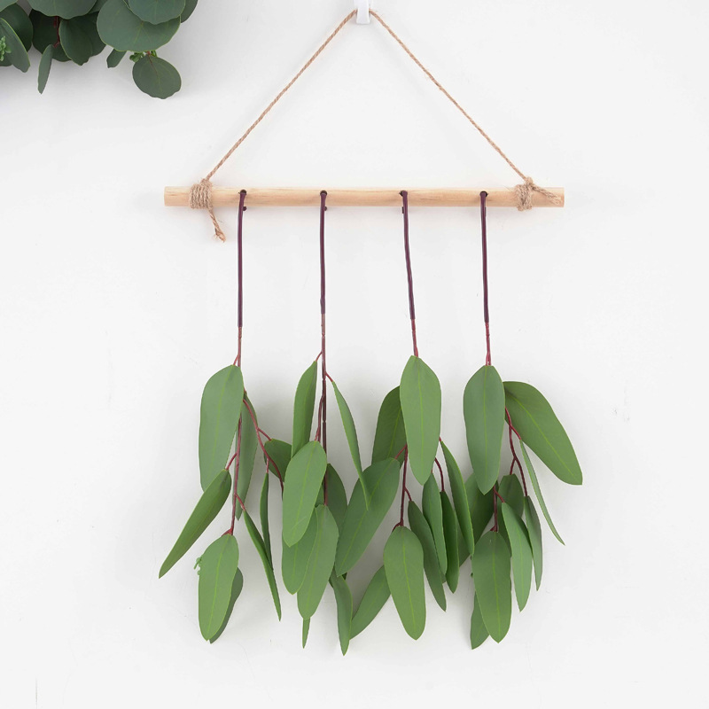 Nordic-style 3D window home decoration, eucalyptus grass, money leaves, eucalyptus leaves, wall hanging simulation plants pic 16