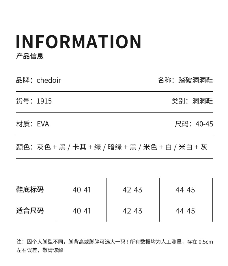 2024新款踏破洞洞鞋男夏季户外穿开车旅行透气沙滩鞋男士包头拖鞋详情15