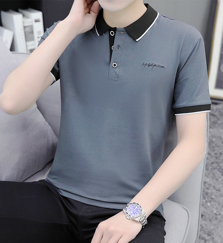 爆款纯棉短袖T恤男夏季新款翻领polo衫男士潮流详情20