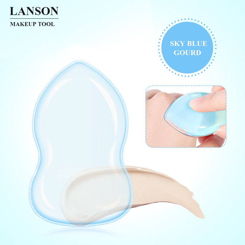 Transparent cosmetic powder puff made of PU material, not absorbing powder and easy to clean. Wholesale of cosmetic silicone powder puff and jelly powder puff pic 20