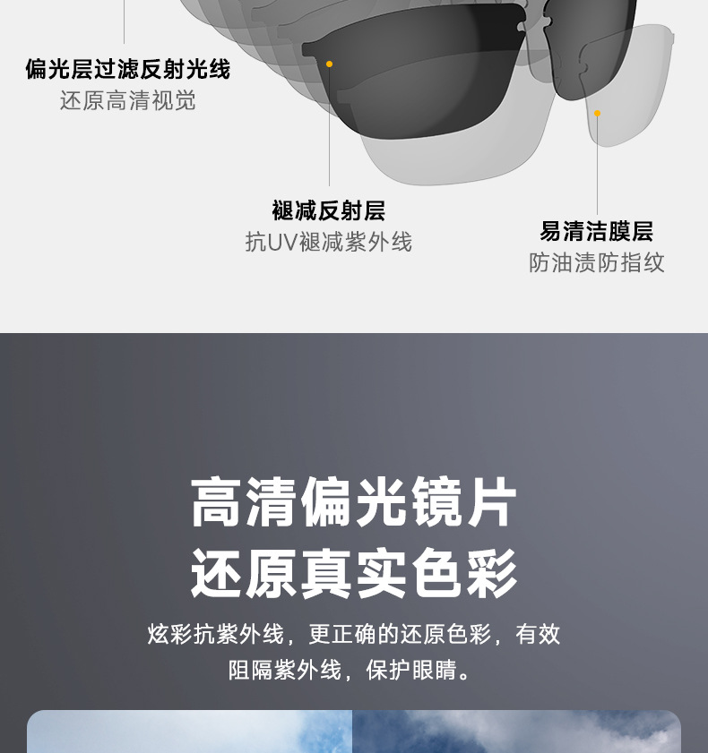 智能眼镜无线蓝牙耳机太阳镜听音乐打电话导航驾车偏光科技墨镜详情6