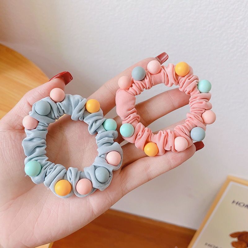 糖果色小肠发圈可爱少女森系头绳头饰丸子头皮筋马尾扎头发绳发饰详情6