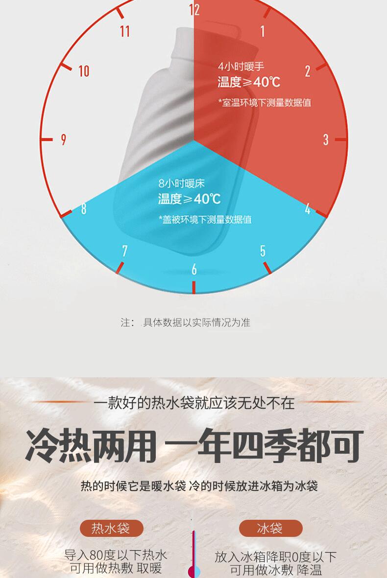 热水袋注水冬季PVC加厚便携式保暖学生暖手宝毛绒迷你暖水袋批发详情8