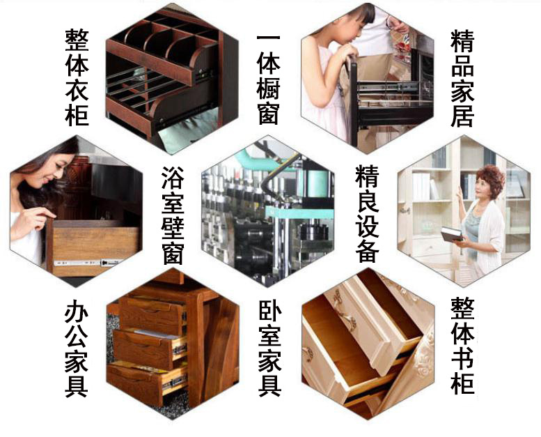 3008 three-section ball bearing silent track, cabinet drawer damping steel ball guide rail, furniture hardware accessories direct sales pic 1