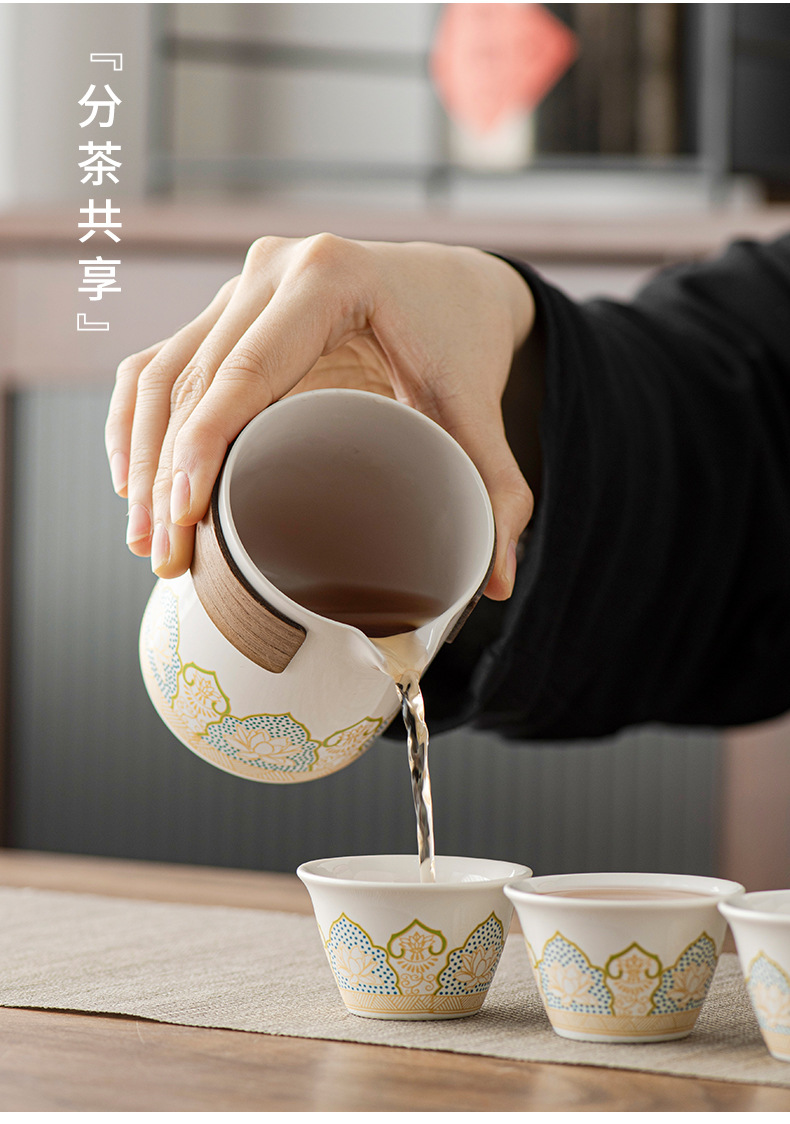 Wholesale portable travel tea sets, outdoor kung Fu tea set sets, Quick guest cups, festival Chinese-style business gifts, logo pic 19