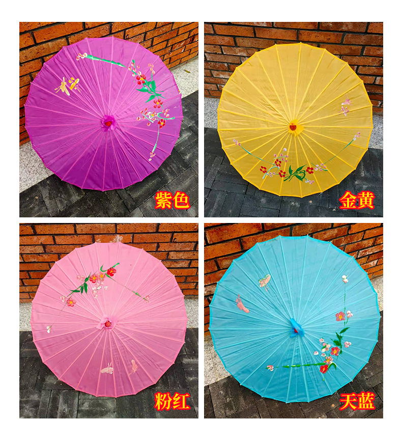 油纸伞工艺油纸伞古风装饰伞大小号古装绸布伞江南风舞蹈伞道具详情8