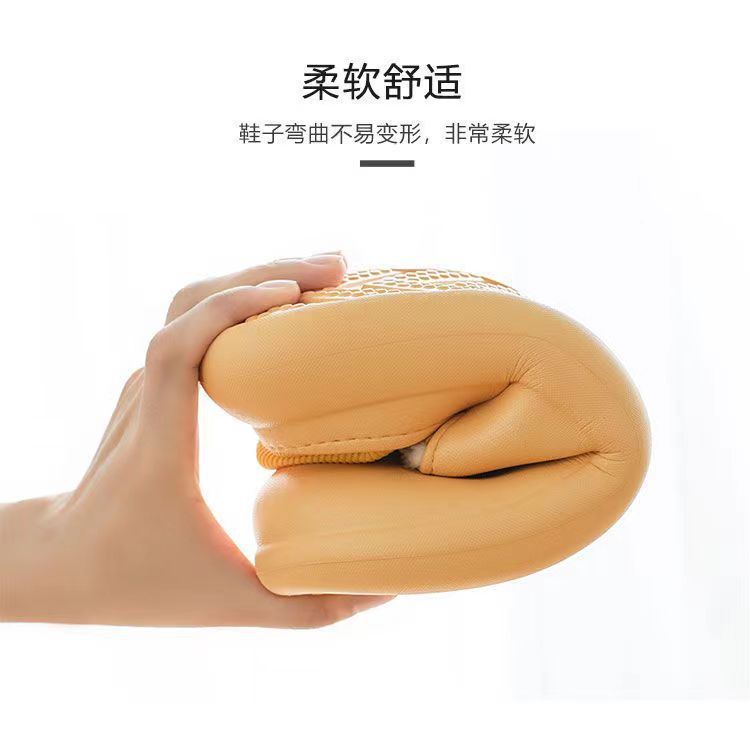 冬季防水保暖棉拖鞋女包跟皮面冬天家居家情侣室内防滑拖鞋男新款详情7