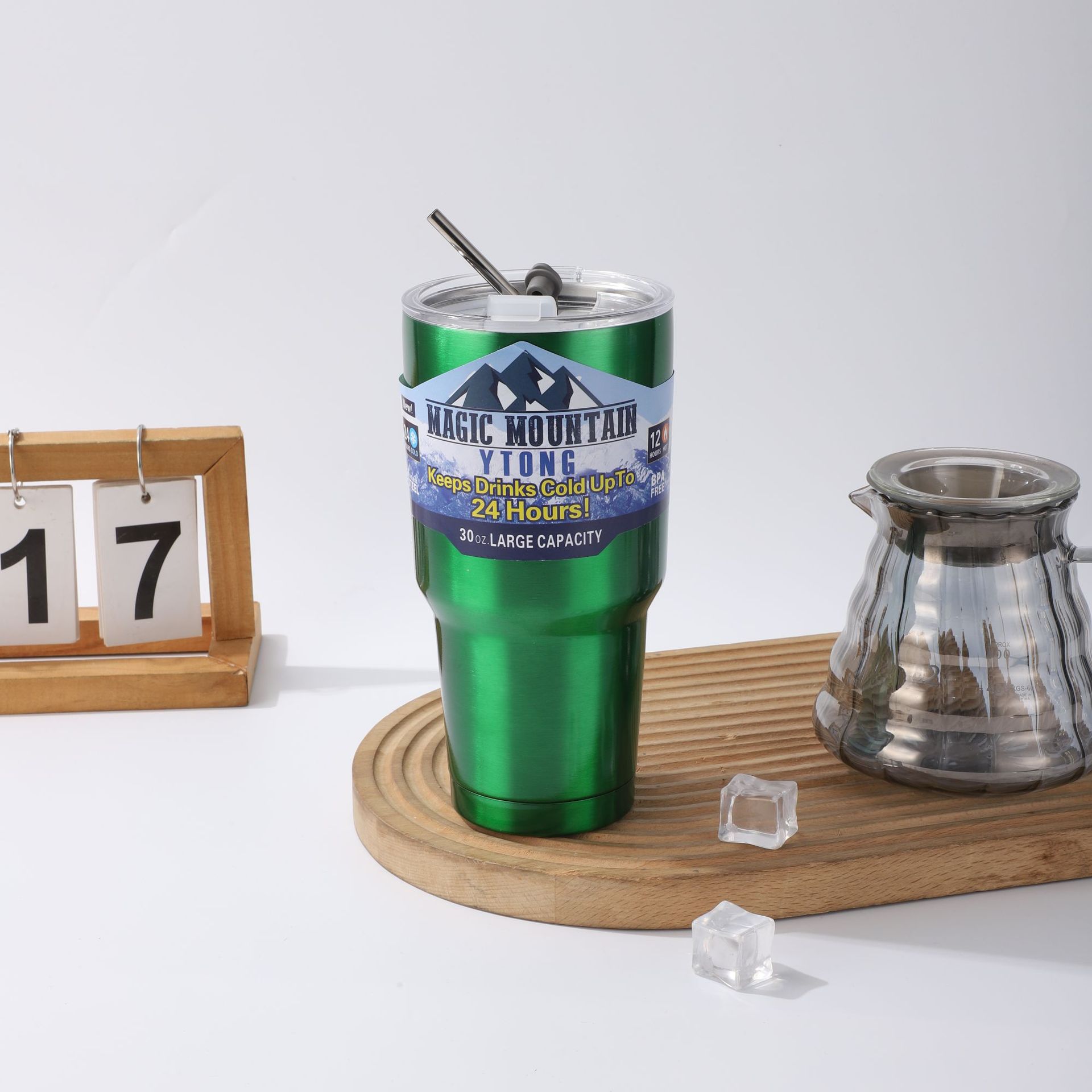 外贸304不锈钢保温杯30oz汽车杯车载便携大容量冰霸杯吸管杯批发详情5