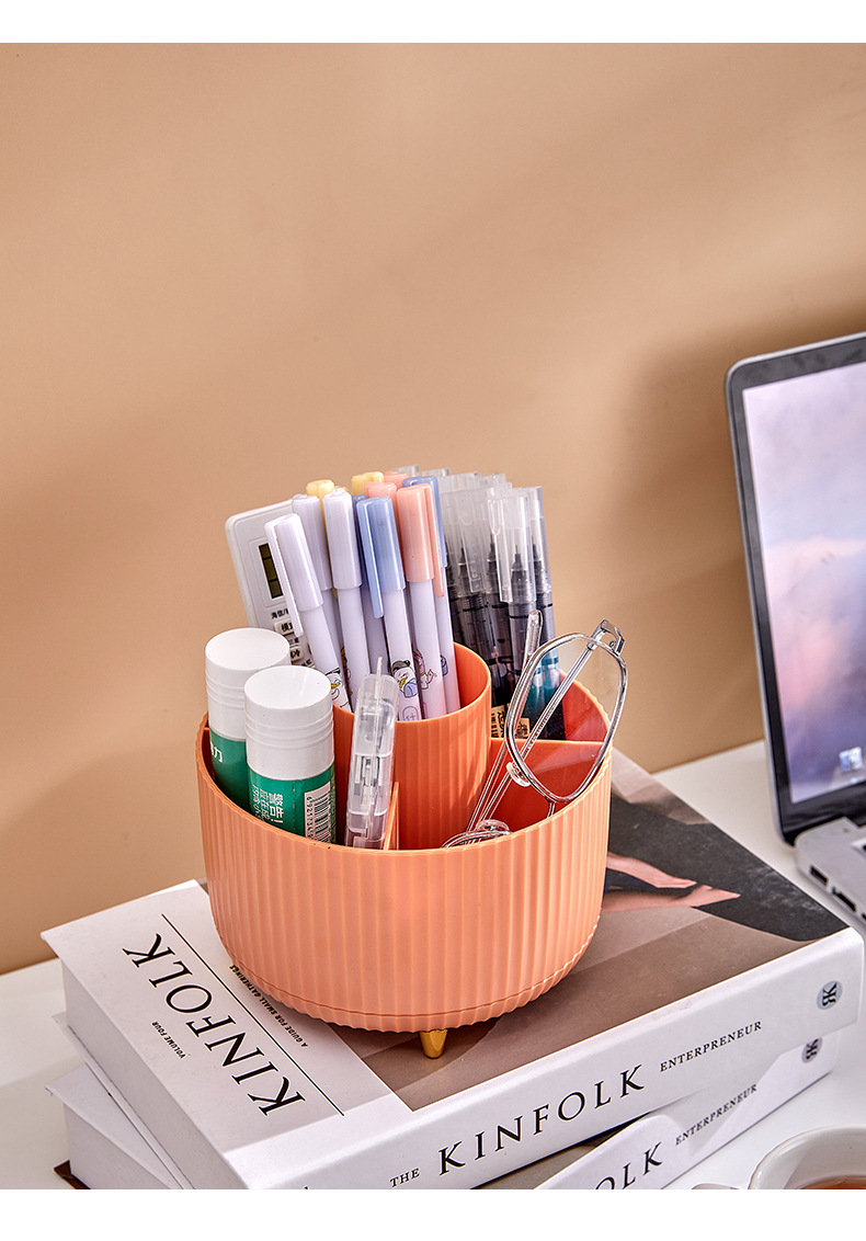 Cosmetics storage box, rotating dust-proof makeup brush storage cylinder, dressing table desktop, pen holder, lipstick and eyeshadow shelf pic 16