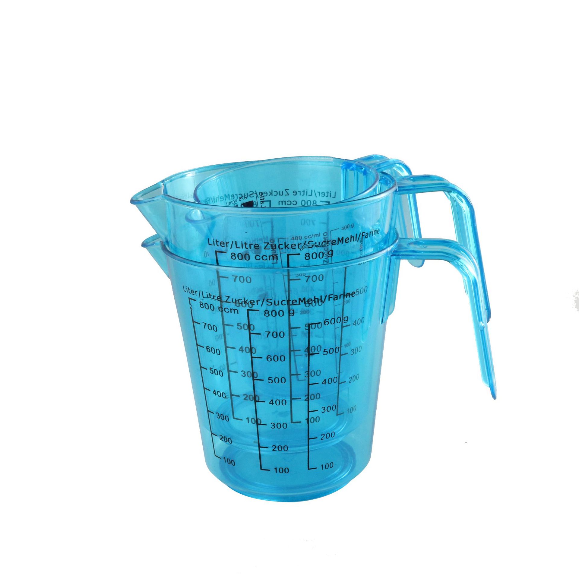 Plastic measuring cup with scale, measuring bucket with lid, food-grade large-capacity measuring cup, beaker for baking and milk tea shops pic 3