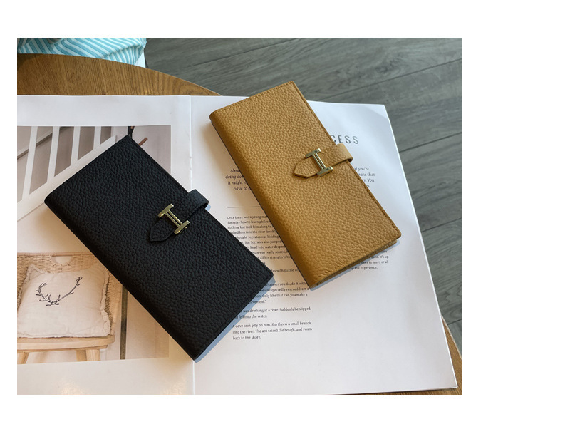 长款真皮女士钱包2024新款纯色大容量多功能折叠高档牛皮手机钱夹详情18