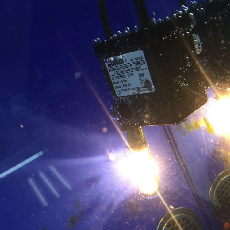 水族鱼缸潜水泵多功能带变压器带灯微型水泵7.5w带变压器创意详情14