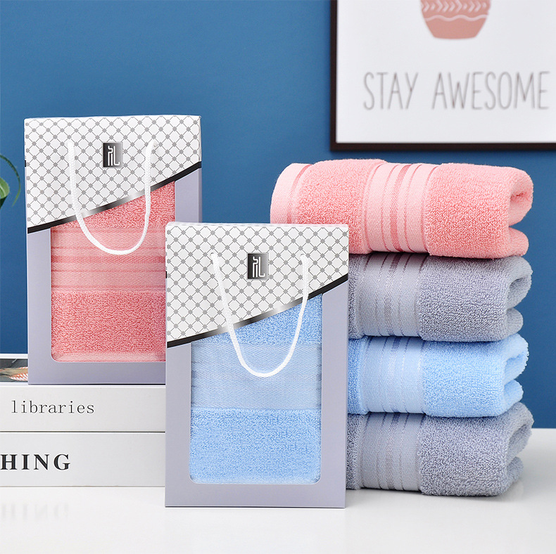 Pure cotton towel gift box, single piece thickened absorbent, opening event group purchase gift towel wholesale pic 7