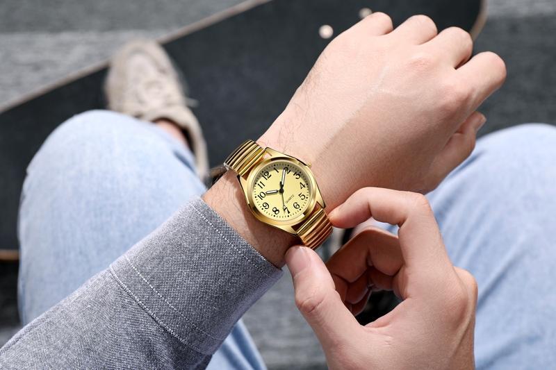 中老年人松紧弹簧带老人手表男女大数字防水夜光石英手表批发详情18