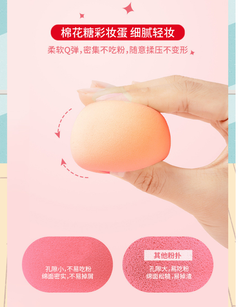 优质A品散装美妆蛋干湿两用不吃粉妆蛋化妆绵彩妆亲水性专业工具详情5