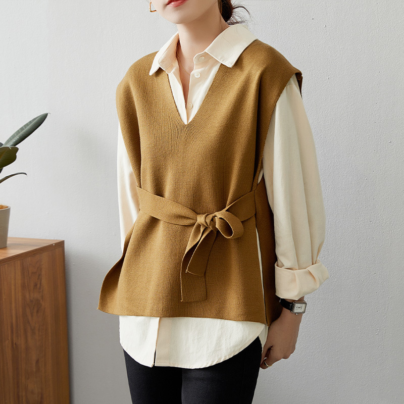 2024秋季纯色衬衫女休闲时尚百搭衬衣韩系通勤外套上衣详情9