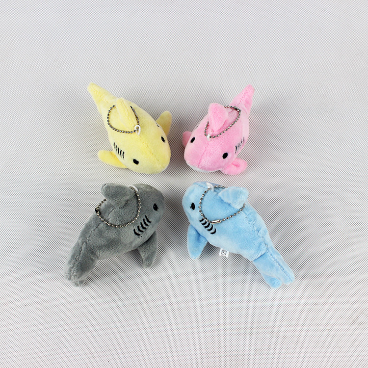 Plush toy manufacturer wholesale shark pendants, Marine animal shark dolls, 10cm cartoon little shark gifts pic 4