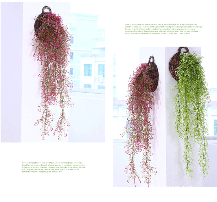 仿真花藤条花藤假花绢花金钟柳壁挂客厅商铺管道墙面装饰室内绿植详情16