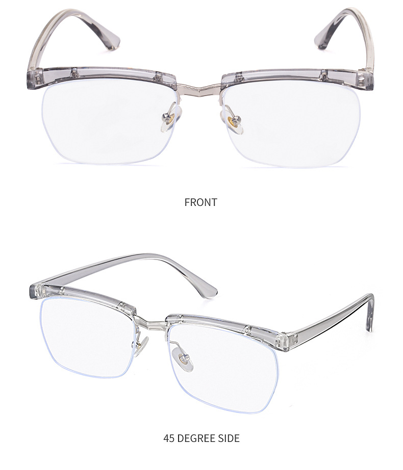The 2021 new semi-framed glasses of the same style as the gangster legend Tom Hardy can be paired with myopia and anti-blue light WY12 pic 49